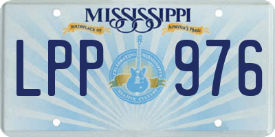 MS license plate LPP976