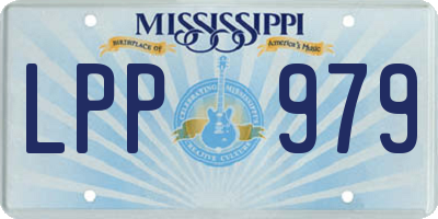 MS license plate LPP979
