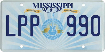 MS license plate LPP990