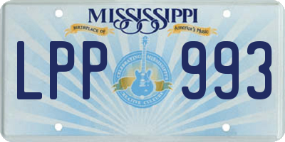 MS license plate LPP993