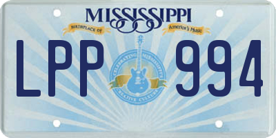 MS license plate LPP994