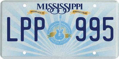 MS license plate LPP995