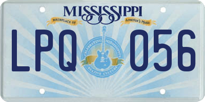 MS license plate LPQ056