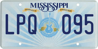 MS license plate LPQ095