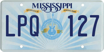 MS license plate LPQ127