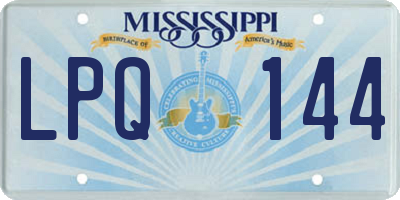 MS license plate LPQ144