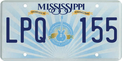 MS license plate LPQ155