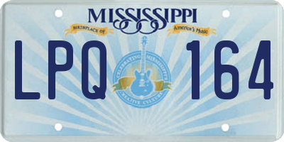 MS license plate LPQ164