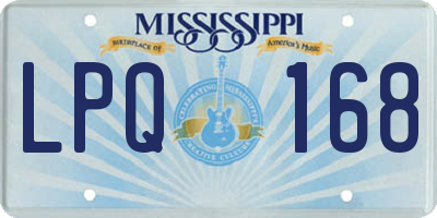 MS license plate LPQ168