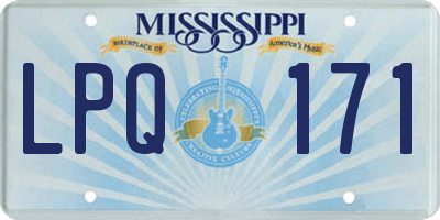 MS license plate LPQ171