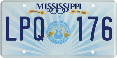 MS license plate LPQ176