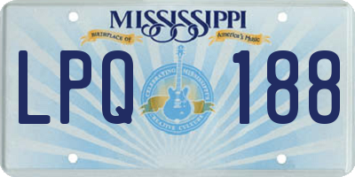 MS license plate LPQ188
