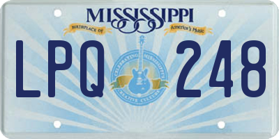 MS license plate LPQ248