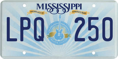 MS license plate LPQ250