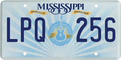 MS license plate LPQ256