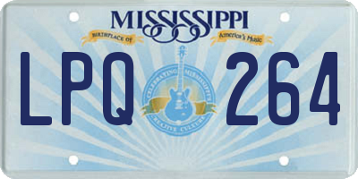 MS license plate LPQ264