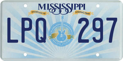 MS license plate LPQ297