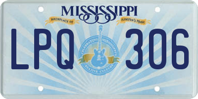 MS license plate LPQ306