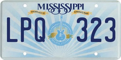 MS license plate LPQ323