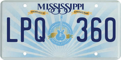 MS license plate LPQ360