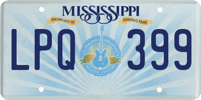 MS license plate LPQ399