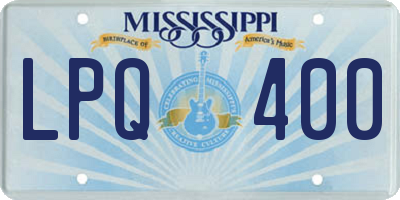 MS license plate LPQ400