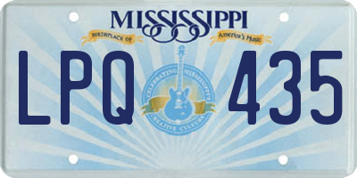 MS license plate LPQ435