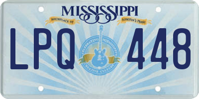 MS license plate LPQ448