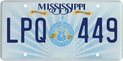 MS license plate LPQ449