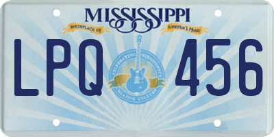 MS license plate LPQ456