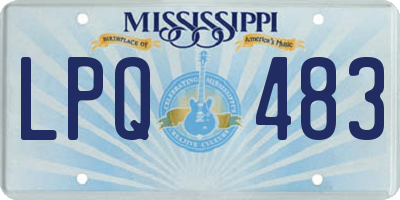 MS license plate LPQ483