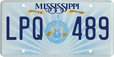 MS license plate LPQ489