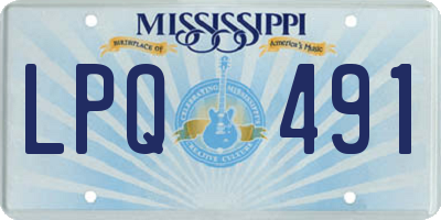 MS license plate LPQ491