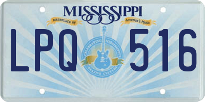 MS license plate LPQ516