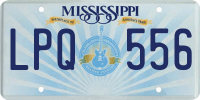 MS license plate LPQ556
