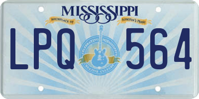 MS license plate LPQ564