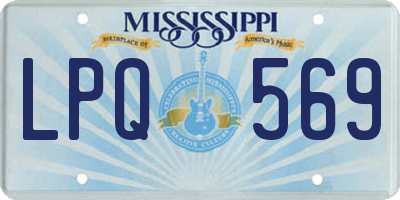 MS license plate LPQ569