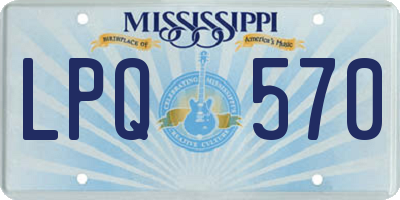 MS license plate LPQ570
