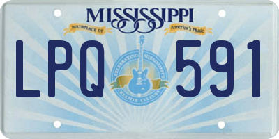 MS license plate LPQ591
