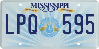 MS license plate LPQ595