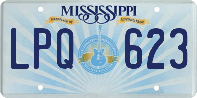 MS license plate LPQ623