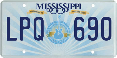 MS license plate LPQ690