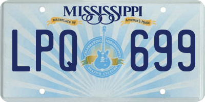 MS license plate LPQ699