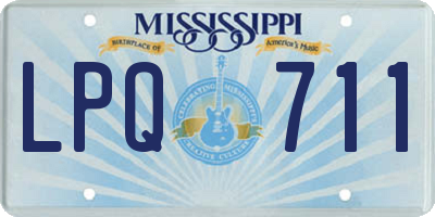 MS license plate LPQ711