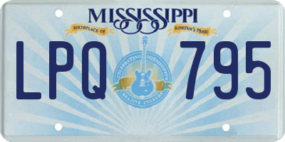 MS license plate LPQ795