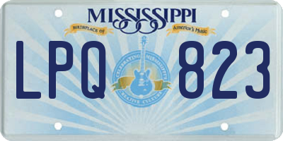 MS license plate LPQ823