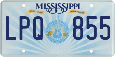 MS license plate LPQ855