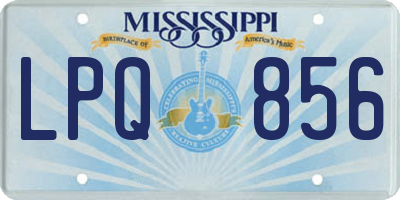 MS license plate LPQ856