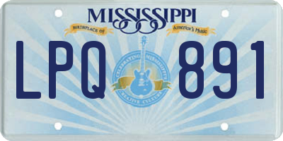MS license plate LPQ891