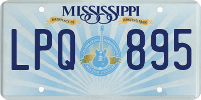 MS license plate LPQ895
